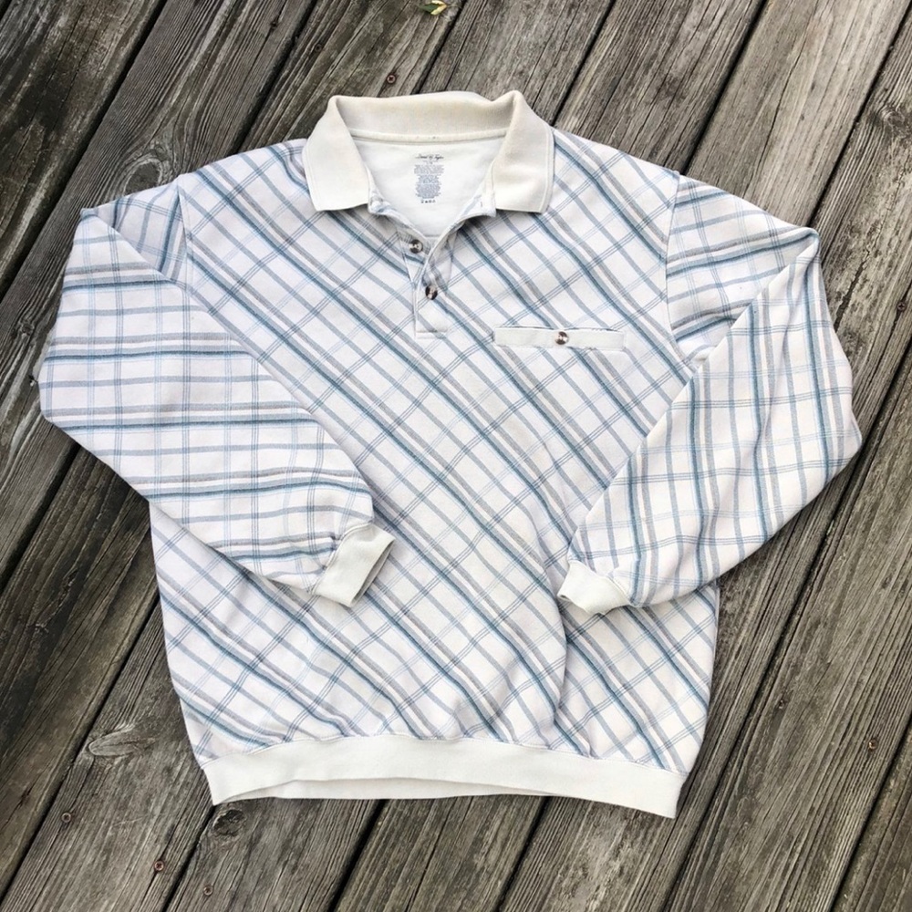 VINTAGE Style Collared Sweatshirt